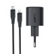 Мережевий зарядний пристрій з кабелем ACEFAST A118 PD30W mini GaN USB-C fast charger set (P16) Black (6974316285182)