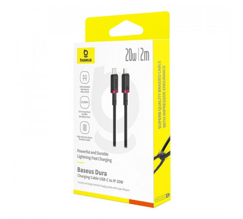 Кабель Baseus Dura Series Fast Charging Cable Type-C to iP 20W 2m Red+Black (P10377800U01-03)
