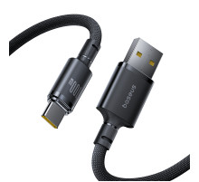 Кабель Baseus New Braided Fast Charging Cable USB-A to USB-C 100W/7.5W 1m Cosmic Black (E0426W01)