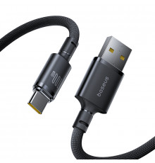 Кабель Baseus New Braided Fast Charging Cable USB-A to USB-C 100W/7.5W 1m Cosmic Black (E0426W01)