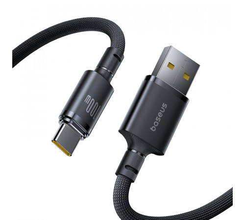 Кабель Baseus New Braided Fast Charging Cable USB-A to USB-C 100W/7.5W 1m Cosmic Black (E0426W01)
