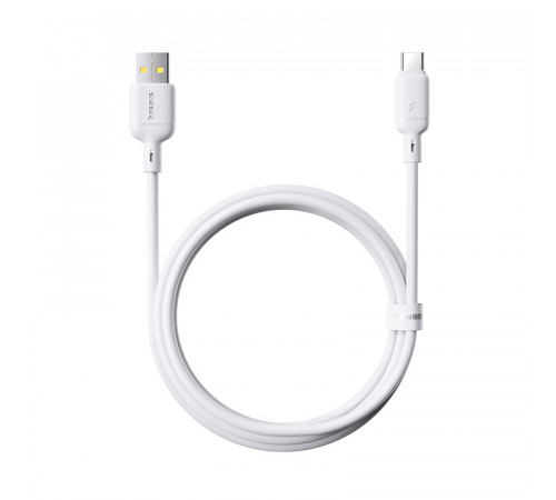 Кабель Baseus Silky Fast Charging Data Cable USB-A to USB-C 3A 2m Moon White (P10377703213-03)