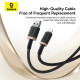 Кабель Baseus Dura Series Fast Charging Cable USB to iP 2.4A 1m Gold+Black (P10377801U01-00)