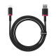Кабель Baseus Dura Series Fast Charging Cable USB to iP 2.4A 1m Red+Black (P10377801U01-01)