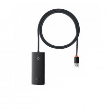 USB-хаб Baseus Lite Series 4-Port USB-A HUB Adapter (USB-A to USB 3.0*4 ) 1m Black (WKQX030101)