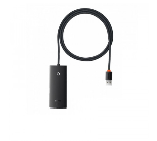 USB-хаб Baseus Lite Series 4-Port USB-A HUB Adapter (USB-A to USB 3.0*4 ) 1m Black (WKQX030101)