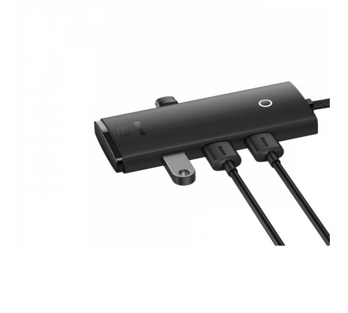 USB-хаб Baseus Lite Series 4-Port USB-A HUB Adapter (USB-A to USB 3.0*4 ) 1m Black (WKQX030101)