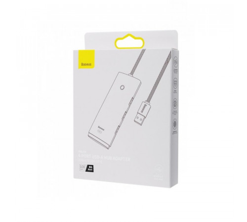 USB-хаб Baseus Lite Series 4-Port USB-A HUB Adapter (USB-A to USB 3.0*4 ) 1m Black (WKQX030101)