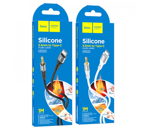 AUX Hoco UPA22 Silicone digital 3.5mm to Type-C 1m
