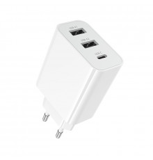 Мережевий зарядний пристрій BOROFONE BA105A Stellar three-port charger White (6941991125270)
