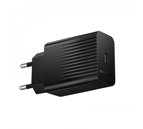 Мережевий зарядний пристрій BOROFONE BAS73A Source single port PD20W charger Black (6941991122699)