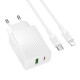 Мережевий зарядний пристрій з кабелем BOROFONE BAS76A Source PD30W+QC3.0 charger set(C to iP) White (6941991122903)