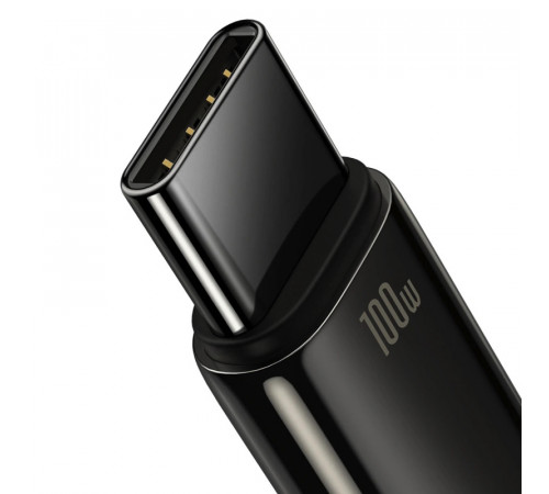 Кабель Baseus Tungsten Gold Fast Charging Data Cable USB to Type-C 100W 2m Black (CAWJ000101)