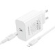 Мережевий зарядний пристрій з кабелем BOROFONE BA107A Stellar single port PD30W charger set (C to iP) (EU) White (6941991125355)