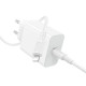 Мережевий зарядний пристрій з кабелем BOROFONE BA107A Stellar single port PD30W charger set (C to iP) (EU) White (6941991125355)