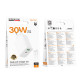 Мережевий зарядний пристрій з кабелем BOROFONE BA108A Stellar PD30W+QC3.0 charger set (C to C) (EU) White (6941991125393)