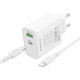 Мережевий зарядний пристрій з кабелем BOROFONE BA108A Stellar PD30W+QC3.0 charger set (C to C) (EU) White (6941991125393)