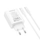 Мережевий зарядний пристрій з кабелем BOROFONE BA108A Stellar PD30W+QC3.0 charger set (C to C) (EU) White (6941991125393)