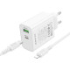 Мережевий зарядний пристрій з кабелем BOROFONE BA108A Stellar PD30W+QC3.0 charger set (C to iP) (EU) White (6941991125386)