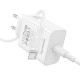 Мережевий зарядний пристрій з кабелем BOROFONE BA109A Star single port PD40W charger set (C to C) (EU) White (6941991126895)