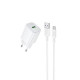 Мережевий зарядний пристрій з кабелем BOROFONE BAS82A Star single port QC3.0 charger set (Micro) (EU) White (6941991126734)