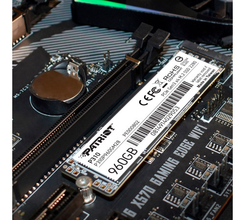 Накопичувач SSD M.2 Patriot P310 960GB NVMe 2280 PCIe 3.0x4 3D NAND TLC (P310P960GM28)