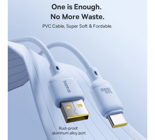 Кабель Baseus Silky Series Fast Charging Cable USB to iP 2.4A 1m Galaxy Blue (P10377702313-00)