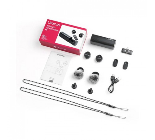 Бездротова мікрофонна система Ulanzi A21 Wireless Microphone, dual-mic, (Lightning) Black (A054)