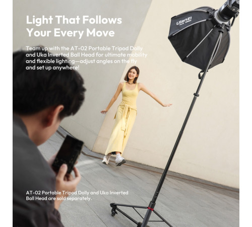 Стійка для світла складна Ulanzi AT-05 2M Heavy Duty Foldable Light Stand(48-200cm) Black (T083)