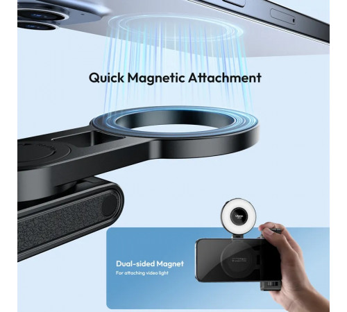 Селфі-монопод Ulanzi JJ03 3-in-1 Magnetic Phone Tripod with Remote Control Black (T090)