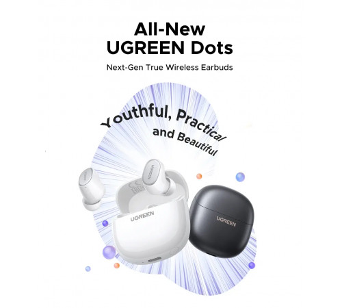 Бездротові навушники TWS UGREEN WS220 Dots White (UGR-75627)