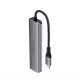 USB-хаб ACEFAST J18 USB-C 6-in-1 HUB docking station Metal Gray (6974316285939)