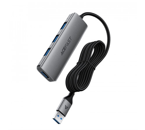 USB-хаб ACEFAST J17 USB-A  4-in-1 HUB Metal Gray (6974316285922)