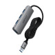 USB-хаб ACEFAST J17 USB-A  4-in-1 HUB Metal Gray (6974316285922)