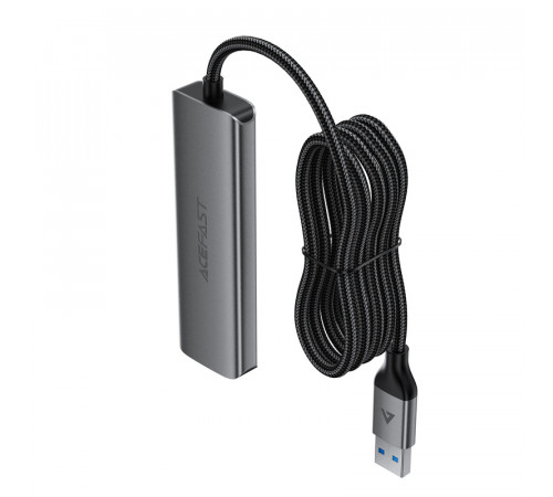 USB-хаб ACEFAST J17 USB-A  4-in-1 HUB Metal Gray (6974316285922)
