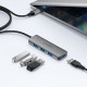 USB-хаб ACEFAST J17 USB-A  4-in-1 HUB Metal Gray (6974316285922)