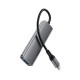 USB-хаб ACEFAST J15 USB-C 4-in-1 HUB Metal Gray (6974316285908)