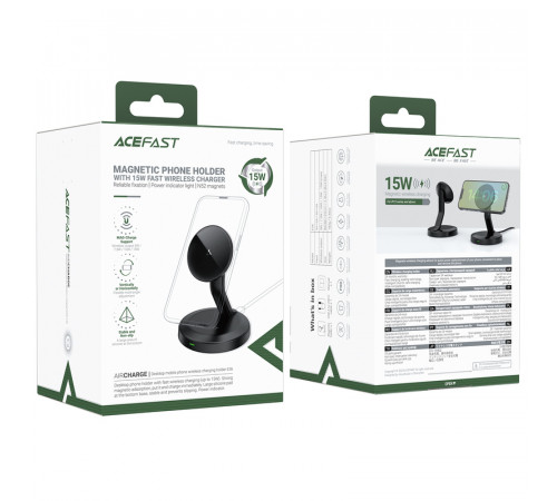 Бездротовий мультизарядний пристрій ACEFAST E26 desktop mobile phone wireless charging holder Black (6974316284819)