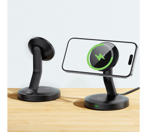 Бездротовий мультизарядний пристрій ACEFAST E26 desktop mobile phone wireless charging holder Black (6974316284819)