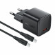 Мережевий зарядний пристрій з кабелем ACEFAST A117 PD20W mini GaN fast charger set(P16),black  Black (6974316286509)