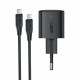 Мережевий зарядний пристрій з кабелем ACEFAST A117 PD20W mini GaN fast charger set(P16),black  Black (6974316286509)