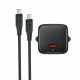Мережевий зарядний пристрій з кабелем ACEFAST A117 PD20W mini GaN fast charger set(P16),black  Black (6974316286509)