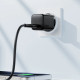 Мережевий зарядний пристрій з кабелем ACEFAST A117 PD20W mini GaN fast charger set(P16),black  Black (6974316286509)