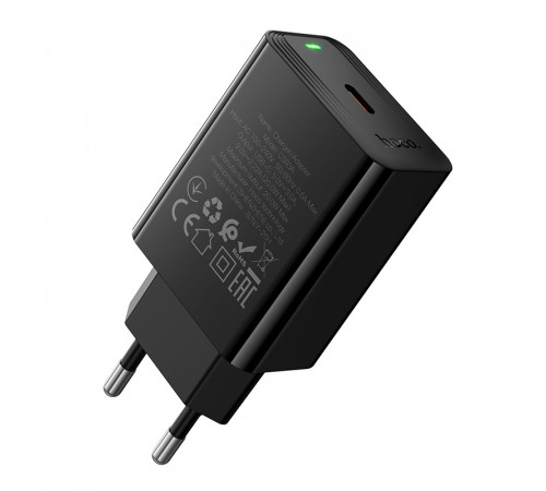 Мережевий зарядний пристрій HOCO CS93A Leader single port PD20W charger Black (6942007671064)