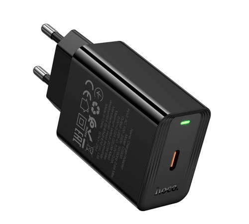 Мережевий зарядний пристрій HOCO CS93A Leader single port PD20W charger Black (6942007671064)