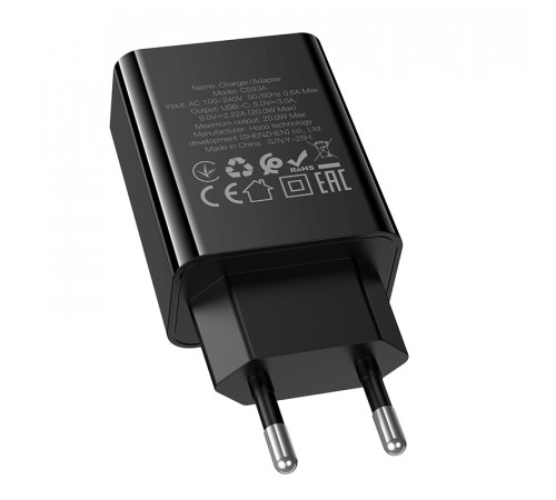 Мережевий зарядний пристрій HOCO CS93A Leader single port PD20W charger Black (6942007671064)