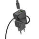 Мережевий зарядний пристрій з кабелем HOCO N61 Gentle PD20W+QC3.0 charger set(C to iP) Black (6942007644259)