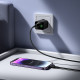 Мережевий зарядний пристрій з кабелем HOCO CS82A Excellent single port PD20W charger with digital display set(C to iP) Black (6942007664509)