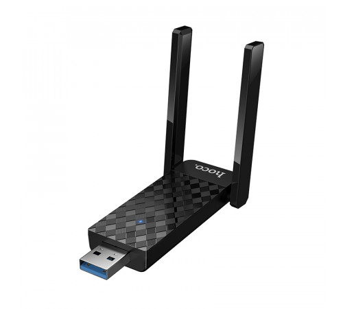 Антена Wi-Fi HOCO HI34 WiFi6 USB external dual antenna wireless network card Black (6942007659680)