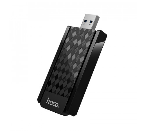 Антена Wi-Fi HOCO HI34 WiFi6 USB external dual antenna wireless network card Black (6942007659680)